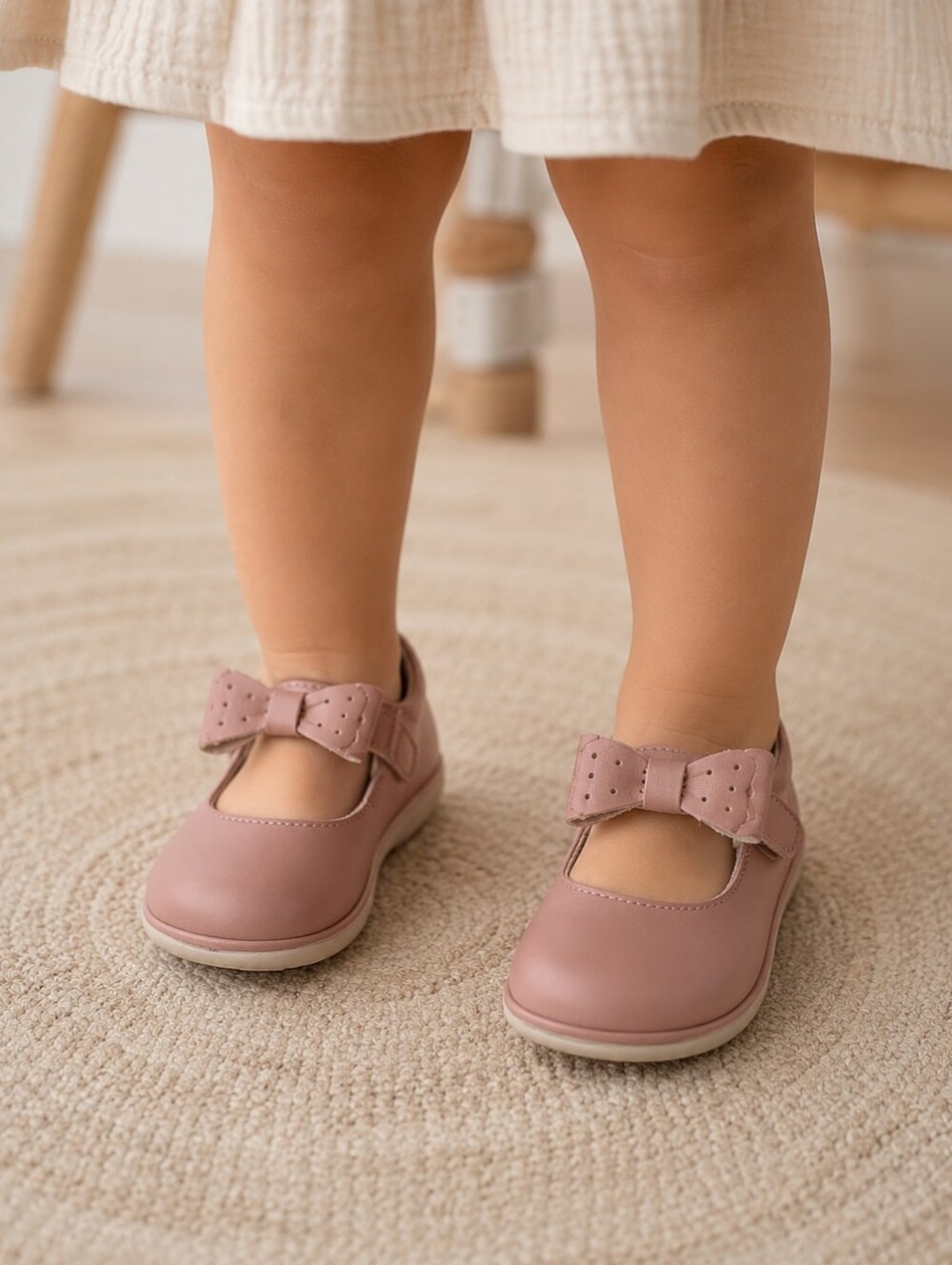 L'Amour Angel Pink Dress Shoes with Bow | Toddler 4